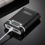 กล่องเปล่าสำหรับแบตเตอรี่ DIY HAWEEL 4 x 18650 (ไม่รวมแบตเตอรี่) ความจุ 10000mAh พร้อมพอร์ต USB 2 ช่องและหน้าจอแสดงผล สำหรับ iPhone, Galaxy, Sony, HTC, Google, Huawei, Xiaomi, Lenovo และสมาร์ทโฟนอื่นๆ DIY 4 x 18650 10000mAh แบตเตอรี่ (US)