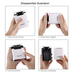 กล่องเปล่าสำหรับแบตเตอรี่ DIY HAWEEL 4 x 18650 (ไม่รวมแบตเตอรี่) ความจุ 10000mAh พร้อมพอร์ต USB 2 ช่องและหน้าจอแสดงผล สำหรับ iPhone, Galaxy, Sony, HTC, Google, Huawei, Xiaomi, Lenovo และสมาร์ทโฟนอื่นๆ DIY 4 x 18650 10000mAh แบตเตอรี่ (US)