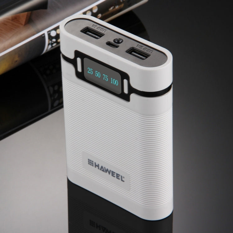 กล่องเปล่าสำหรับแบตเตอรี่ DIY HAWEEL 4 x 18650 (ไม่รวมแบตเตอรี่) ความจุ 10000mAh พร้อมพอร์ต USB 2 ช่องและหน้าจอแสดงผล สำหรับ iPhone, Galaxy, Sony, HTC, Google, Huawei, Xiaomi, Lenovo และสมาร์ทโฟนอื่นๆ DIY 4 x 18650 10000mAh แบตเตอรี่ (US)