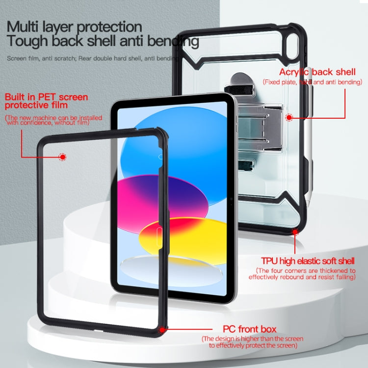 เคสแท็บเล็ตกันกระแทกแบบรอบตัว 360 องศาพร้อมที่จับ ที่วาง และช่องใส่ปากกา สำหรับ iPad รุ่นที่ 10 ขนาด 10.9 ปี 2022