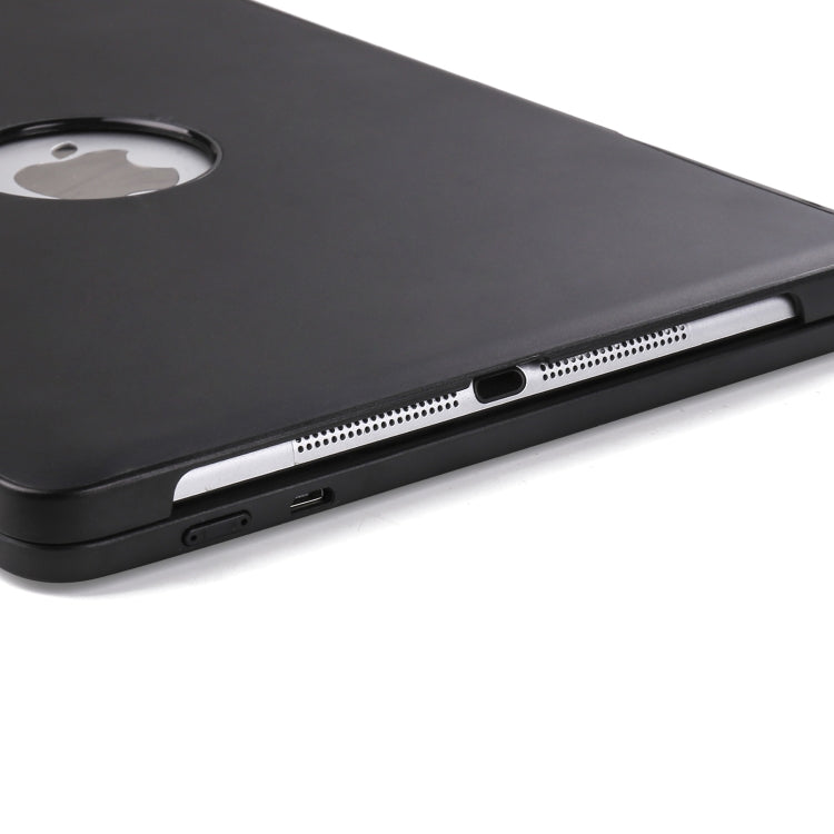F611 เคสแท็บเล็ตคีย์บอร์ดบลูทูธอลูมิเนียมแผงหลังมีไฟสีสันถอดได้สำหรับ iPad Air 2 / 9.7 (2018) / 9.7 นิ้ว (2017) / Air / Pro 9.7 นิ้ว
