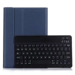 คีย์บอร์ดบลูทูธถอดได้ + เคสแท็บเล็ตหนังพลิกแนวนอนพร้อมที่ยึดสำหรับ iPad Pro 9.7 นิ้ว, iPad Air, iPad Air 2, iPad 9.7 นิ้ว (2017), iPad 9.7 นิ้ว (2018), A07 สีดำ, A07 สีทอง, A07 สีน้ำเงิน, A07 สีโรสโกลด์