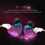 หูฟัง KZ ZST Circle Iron อินเอียร์ เบสหนัก MP3 แบบสองยูนิต ไม่มีไมโครโฟน