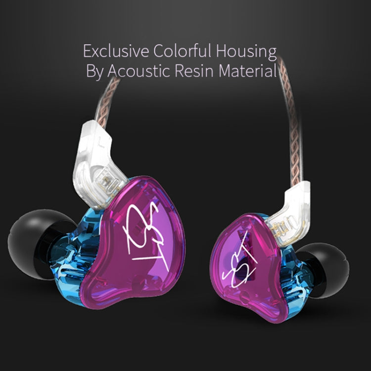 หูฟัง KZ ZST Circle Iron อินเอียร์ เบสหนัก MP3 แบบสองยูนิต ไม่มีไมโครโฟน