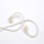 สายอัพเกรด KZ B 8 พิน ทองแดงบริสุทธิ์ชุบเงิน สำหรับหูฟัง KZ ZST / ES4 / ZS10 / AS10 / BA10