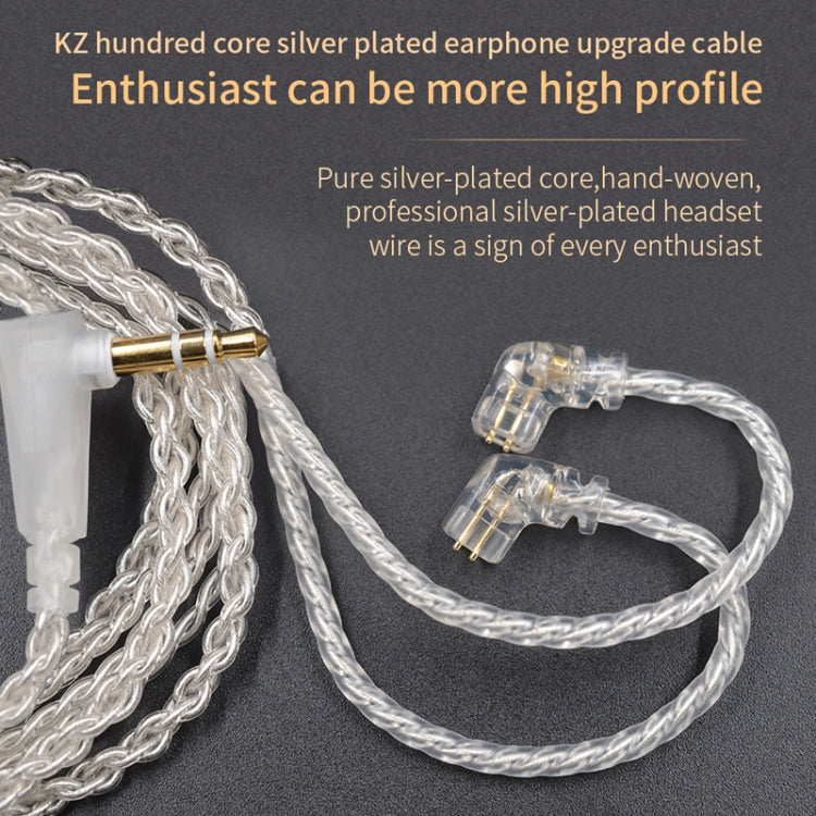 สายอัพเกรด KZ B 8 พิน ทองแดงบริสุทธิ์ชุบเงิน สำหรับหูฟัง KZ ZST / ES4 / ZS10 / AS10 / BA10