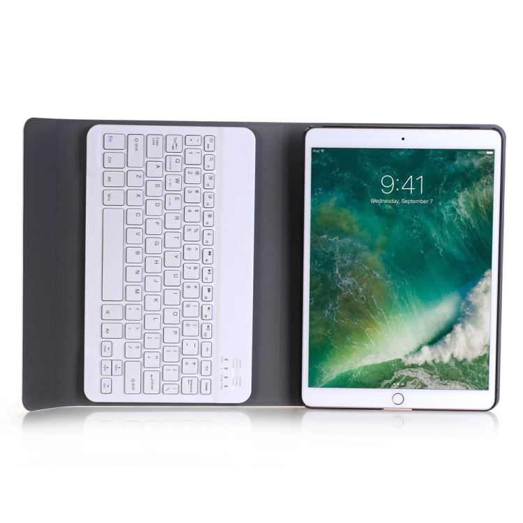 A102 เคสแท็บเล็ตหนังบางพิเศษพร้อมคีย์บอร์ดบลูทูธถอดได้และขาตั้งสำหรับ iPad 10.2 นิ้ว สีทอง สีโรสโกลด์ สีดำ สีน้ำเงินเข้ม