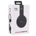 หูฟังบลูทูธไร้สายพับได้ P47 พร้อมแจ็คเสียง 3.5 มม. รองรับ MP3 / โทร P47 สีดำ, P47 สีน้ำเงิน, P47 สีแดง, P47 สีขาว, P47 สีเขียว