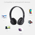 หูฟังบลูทูธไร้สายพับได้ P47 พร้อมแจ็คเสียง 3.5 มม. รองรับ MP3 / โทร P47 สีดำ, P47 สีน้ำเงิน, P47 สีแดง, P47 สีขาว, P47 สีเขียว