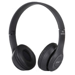 หูฟังบลูทูธไร้สายพับได้ P47 พร้อมแจ็คเสียง 3.5 มม. รองรับ MP3 / โทร P47 สีดำ, P47 สีน้ำเงิน, P47 สีแดง, P47 สีขาว, P47 สีเขียว
