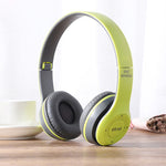 หูฟังบลูทูธไร้สายพับได้ P47 พร้อมแจ็คเสียง 3.5 มม. รองรับ MP3 / โทร P47 สีดำ, P47 สีน้ำเงิน, P47 สีแดง, P47 สีขาว, P47 สีเขียว