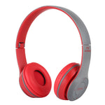 หูฟังบลูทูธไร้สายพับได้ P47 พร้อมแจ็คเสียง 3.5 มม. รองรับ MP3 / โทร P47 สีดำ, P47 สีน้ำเงิน, P47 สีแดง, P47 สีขาว, P47 สีเขียว