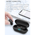 หูฟังบลูทูธไร้สาย H6 TWS Bluetooth 5.0 พร้อมจอดิจิทัลและกล่องชาร์จ รองรับ Siri และการโทร HD