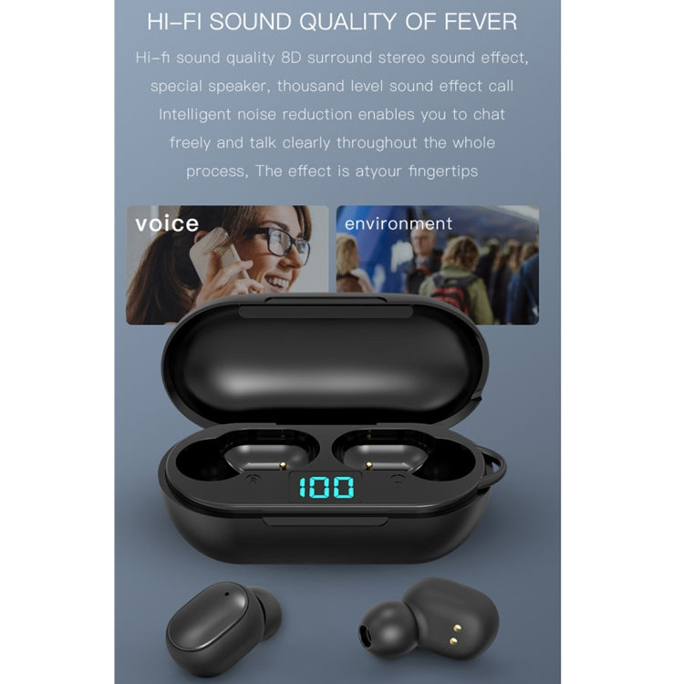 หูฟังบลูทูธไร้สาย H6 TWS Bluetooth 5.0 พร้อมจอดิจิทัลและกล่องชาร์จ รองรับ Siri และการโทร HD