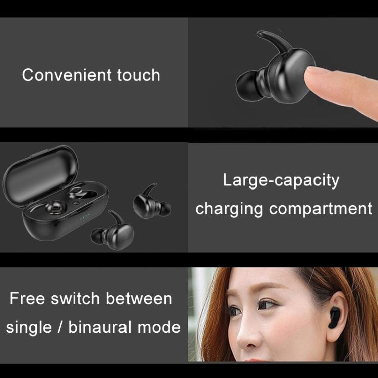 หูฟังบลูทูธไร้สาย TWS-4 IPX5 Bluetooth 5.0 ระบบสัมผัส พร้อมกล่องชาร์จ รองรับการโทร HD และเสียงแจ้งเตือน รุ่น TWS-4