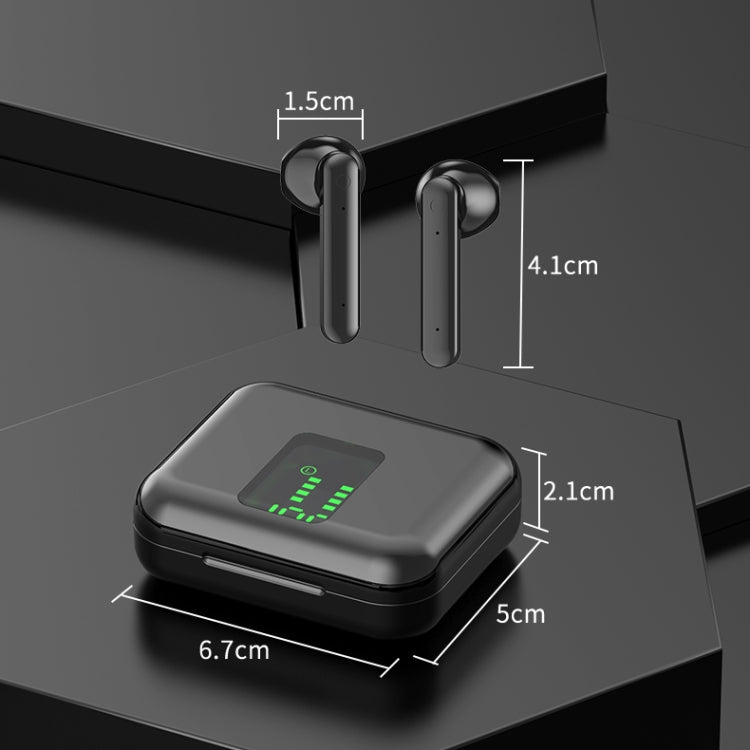 หูฟังบลูทูธไร้สาย P100pro TWS Bluetooth 5.0 แบบสัมผัส พร้อมกล่องชาร์จและจอแสดงผลดิจิทัล LED อัจฉริยะ รองรับ Siri และการโทร