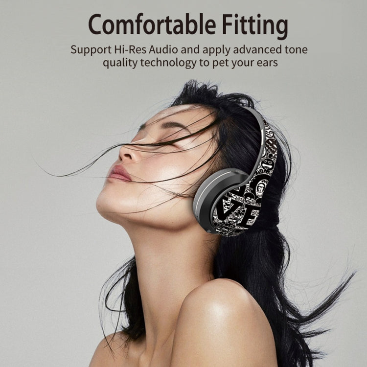 หูฟังบลูทูธไร้สาย B1 ลายกราฟฟิตี Bluetooth V5.0