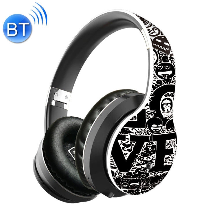 หูฟังบลูทูธไร้สาย B1 ลายกราฟฟิตี Bluetooth V5.0