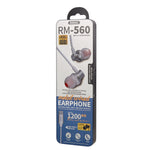 REMAX RM-560 หูฟังสเตอริโอโลหะแบบใส่ในหู Type-C พร้อมควบคุมสาย + ไมโครโฟน รองรับการใช้งานแฮนด์ฟรี ไม่รองรับโทรศัพท์ Samsung