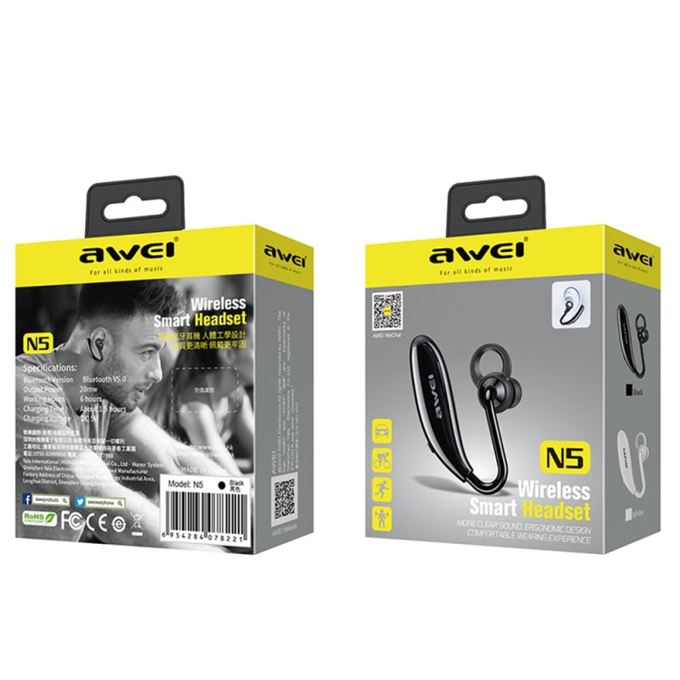 awei N5 Binaural Wireless Bluetooth 5.0 Headset