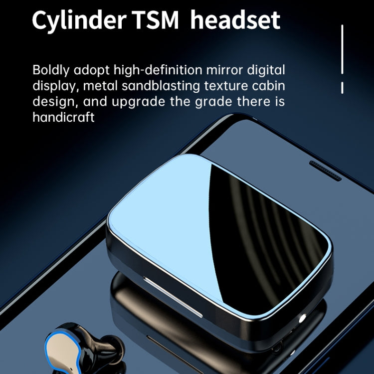 หูฟังบลูทูธ M9 Bluetooth 5.1 TWS พร้อมจอแสดงผลดิจิทัล กล่องชาร์จ ไฟฉาย รองรับการสัมผัส & Siri & แสดงแบตเตอรี่, M9 (สีดำ)