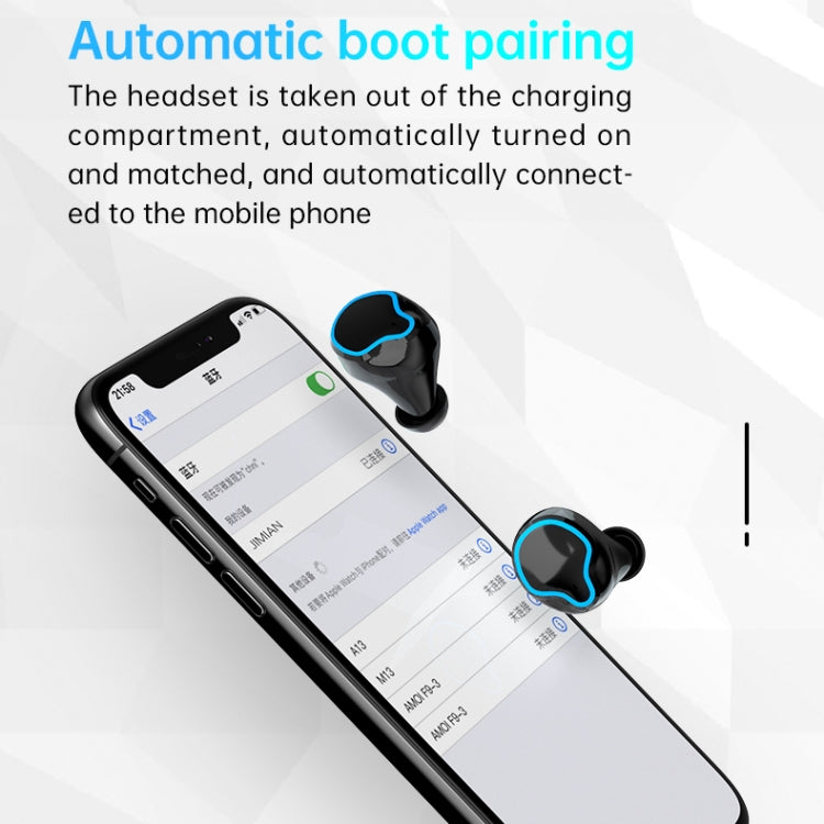 หูฟังบลูทูธ M9 Bluetooth 5.1 TWS พร้อมจอแสดงผลดิจิทัล กล่องชาร์จ ไฟฉาย รองรับการสัมผัส & Siri & แสดงแบตเตอรี่, M9 (สีดำ)