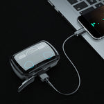 หูฟังบลูทูธ M10 Bluetooth 5.1 TWS พร้อมจอแสดงผลดิจิทัล กล่องชาร์จ รองรับการสัมผัส & Siri & แสดงแบตเตอรี่, M10 สีดำ, M10 สีเขียว