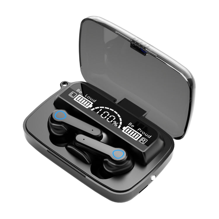 หูฟังบลูทูธ M19 Bluetooth 5.1 TWS พร้อมจอแสดงผลดิจิทัล กล่องชาร์จ รองรับการสัมผัส & Siri & แสดงแบตเตอรี่