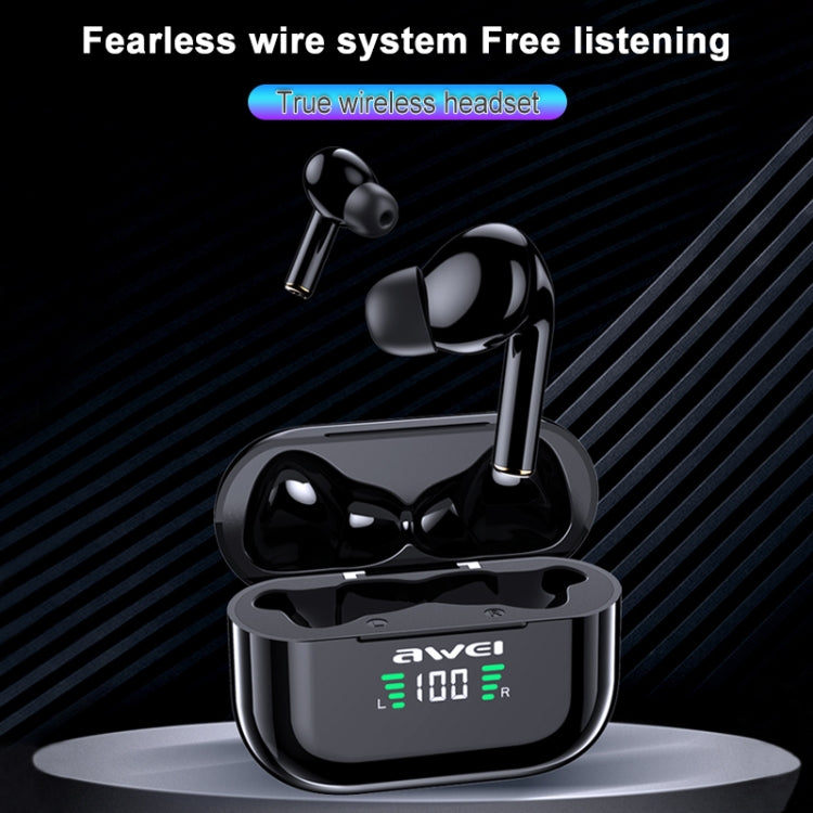 หูฟังสปอร์ตไร้สาย awei T29P Bluetooth V5.0 พร้อมจอแสดงผล LED กันน้ำ IPX4 TWS พร้อมกล่องชาร์จ