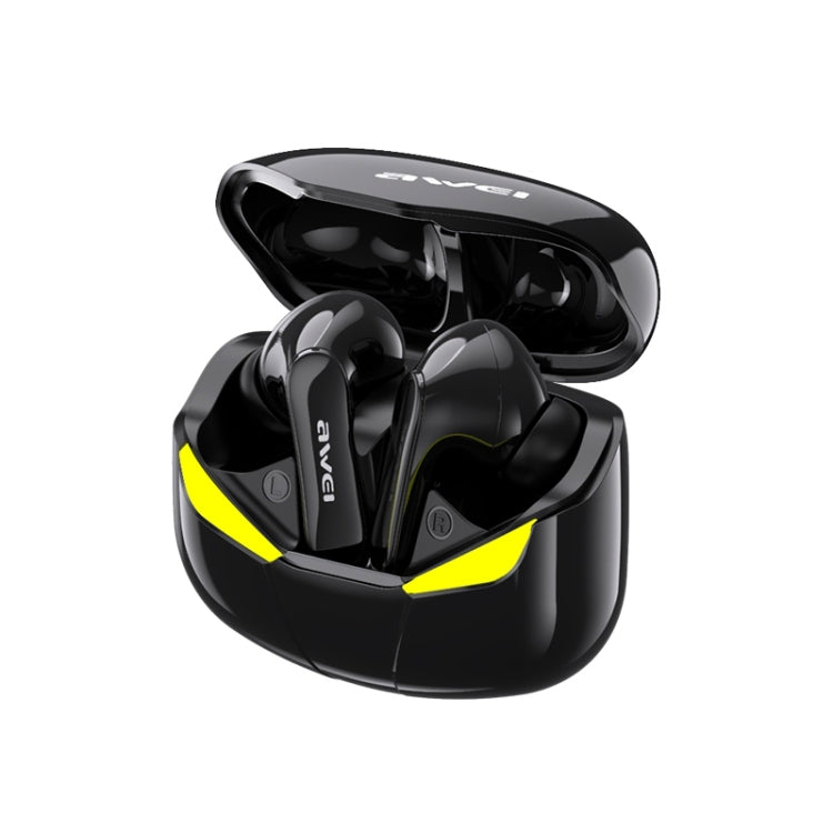 หูฟังสปอร์ตเกมไร้สาย awei T35 Bluetooth V5.0 โหมดคู่ กันน้ำ IPX5 TWS พร้อมกล่องชาร์จ