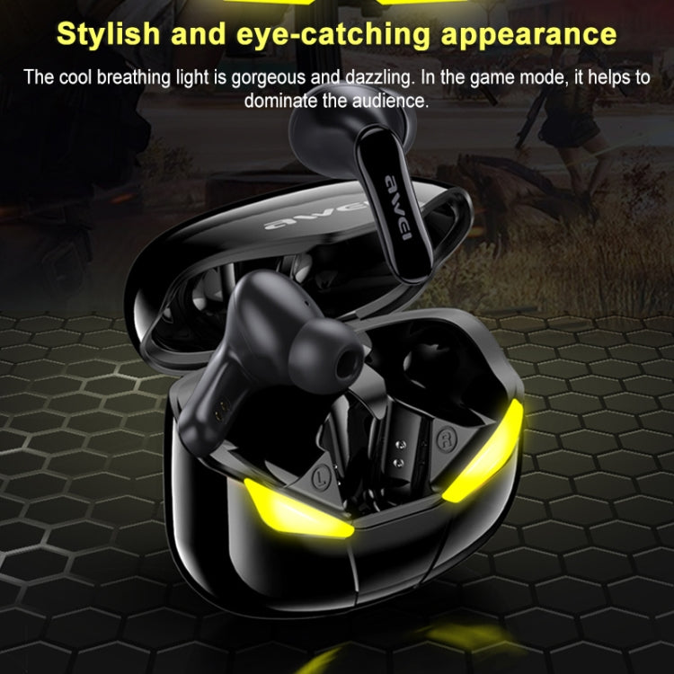 หูฟังสปอร์ตเกมไร้สาย awei T35 Bluetooth V5.0 โหมดคู่ กันน้ำ IPX5 TWS พร้อมกล่องชาร์จ