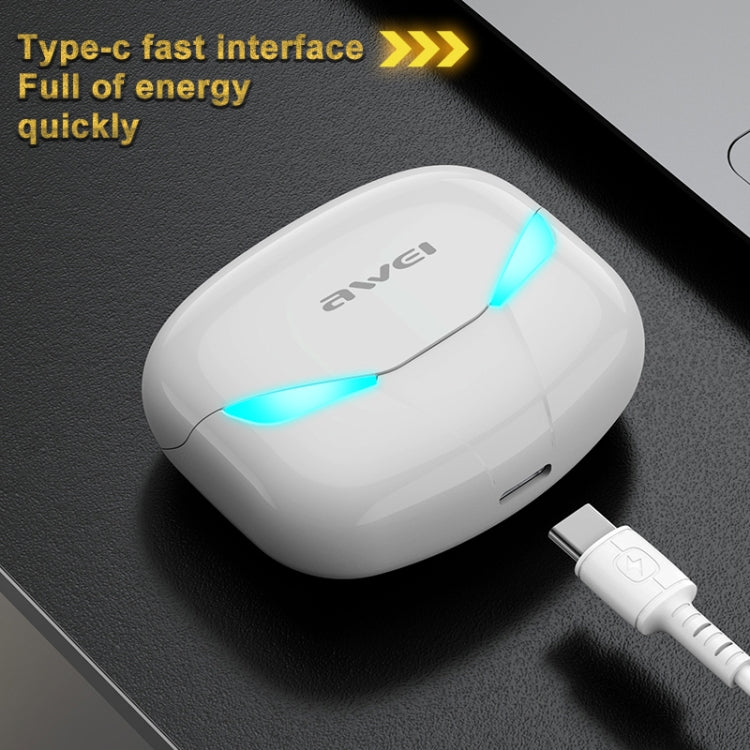 หูฟังสปอร์ตเกมไร้สาย awei T35 Bluetooth V5.0 โหมดคู่ กันน้ำ IPX5 TWS พร้อมกล่องชาร์จ