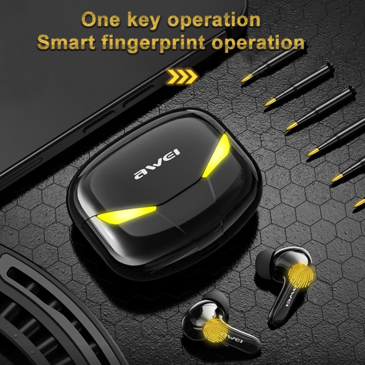 หูฟังสปอร์ตเกมไร้สาย awei T35 Bluetooth V5.0 โหมดคู่ กันน้ำ IPX5 TWS พร้อมกล่องชาร์จ