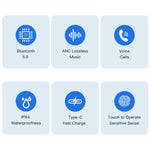 หูฟังสปอร์ตไร้สายตัดเสียงรบกวน ANC awei TA1 Bluetooth V5.0 กันน้ำ IPX4 TWS พร้อมกล่องชาร์จ