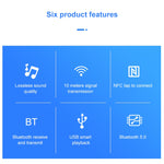 เครื่องรับส่งสัญญาณ NFC BT19 Bluetooth 5.0 หูฟัง เครื่องเล่นเสียงรถยนต์