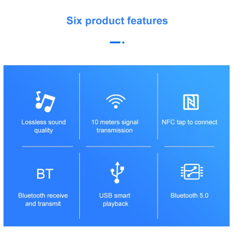 เครื่องรับส่งสัญญาณ NFC BT19 Bluetooth 5.0 หูฟัง เครื่องเล่นเสียงรถยนต์