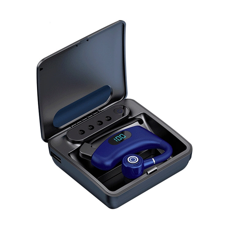 V12 หูฟังบลูทูธไร้สายสไตล์หูแขวนสำหรับธุรกิจ Bluetooth 5.2 พร้อมจอแสดงผลดิจิทัล LED อัจฉริยะและกล่องชาร์จ