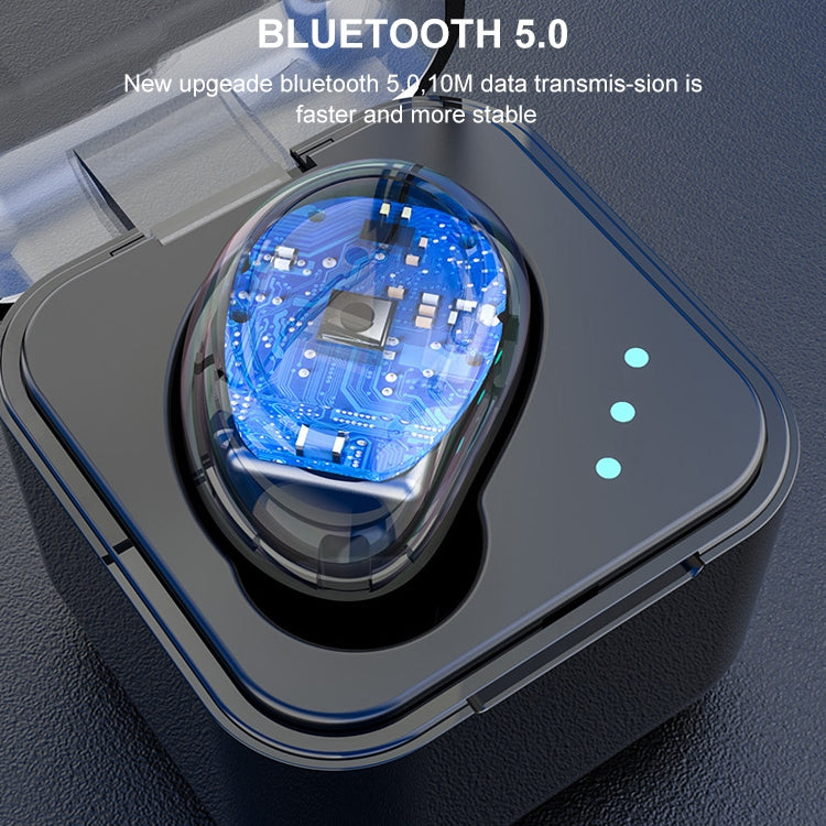 M-B8 หูฟังบลูทูธไร้สายสเตอริโอแบบใส่หูขนาดเล็กมองไม่เห็น Bluetooth 5.0 พร้อมกล่องชาร์จ