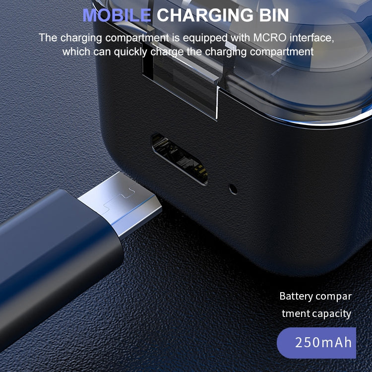 M-B8 หูฟังบลูทูธไร้สายสเตอริโอแบบใส่หูขนาดเล็กมองไม่เห็น Bluetooth 5.0 พร้อมกล่องชาร์จ