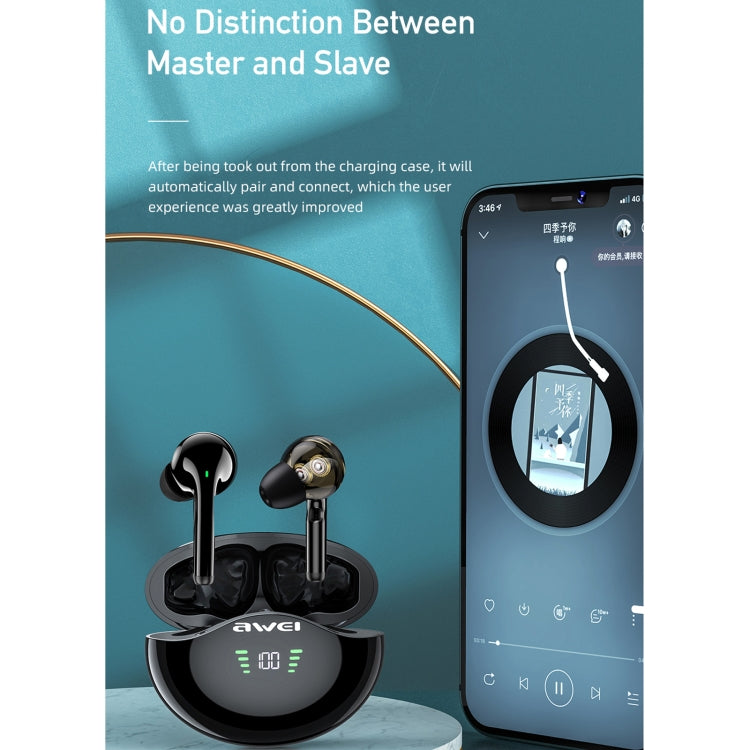awei T12P หูฟังบลูทูธไร้สาย Bluetooth 5.1 พร้อมจอแสดงผล LED รุ่น T12P