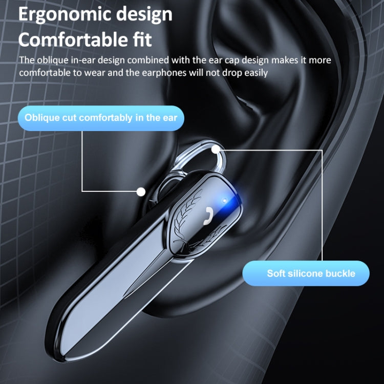 M81 หูฟังบลูทูธแบบติดหูข้างเดียวพร้อมระบบลดเสียงรบกวน CVC, รองรับ Siri & One for Two
