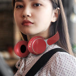 07S หูฟังบลูทูธ V5.0 แบบพับได้สำหรับเล่นกีฬาและเกม พร้อมไมโครโฟน
