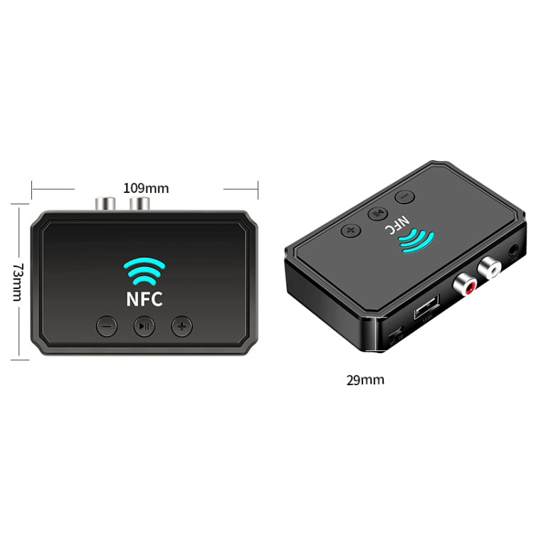 T36 หูฟังบลูทูธ 5.0 พร้อม NFC รับส่งสัญญาณเสียงสำหรับรถยนต์