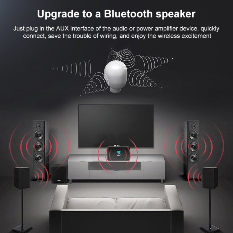 T36 หูฟังบลูทูธ 5.0 พร้อม NFC รับส่งสัญญาณเสียงสำหรับรถยนต์