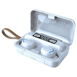 F9-5C หูฟังบลูทูธพร้อมไฟ LED + จอแสดงผลดิจิทัล พร้อมสายคล้องมือ, F9-5C ไฟ LED พร้อมสายคล้องสีดำ, F9-5C ไฟ LED พร้อมสายคล้องสีขาว