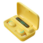 F9-5C หูฟังบลูทูธลดเสียงรบกวน พร้อมไฟหายใจ 4 แถบ ซีรีส์ Macaron + จอแสดงผลดิจิทัล, F9-5C Macaron สีฟ้าเข้มไฟ 4 แถบ, F9-5C Macaron สีชมพูไฟ 4 แถบ, F9-5C Macaron สีฟ้าอ่อนไฟ 4 แถบ, F9-5C Macaron สีเหลืองไฟ 4 แถบ