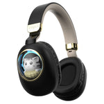 B4 หูฟังสเตอริโอไร้สายบลูทูธลายการ์ตูน RGB, สีม่วง, น้ำเงิน, ชมพู, ดำ