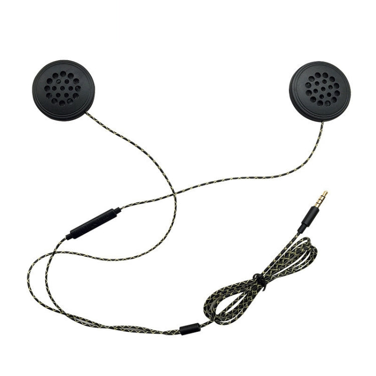 T33 หูฟังแบบมีสายสำหรับหมวกกันน็อคมอเตอร์ไซค์ พร้อมอินเทอร์เฟซ 3.5mm สำหรับฟังเพลงและโทร, ความยาว: 1.2m
