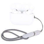 สายคล้องโทรศัพท์กันหายสำหรับ Apple AirPods Pro 2 หูฟังบลูทูธไร้สาย, สีเทาเลียนแบบคุณภาพสูง
