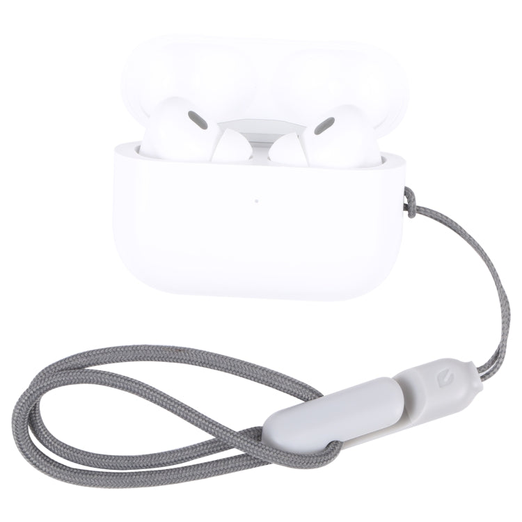 สายคล้องโทรศัพท์กันหายสำหรับ Apple AirPods Pro 2 หูฟังบลูทูธไร้สาย, สีเทาเลียนแบบคุณภาพสูง